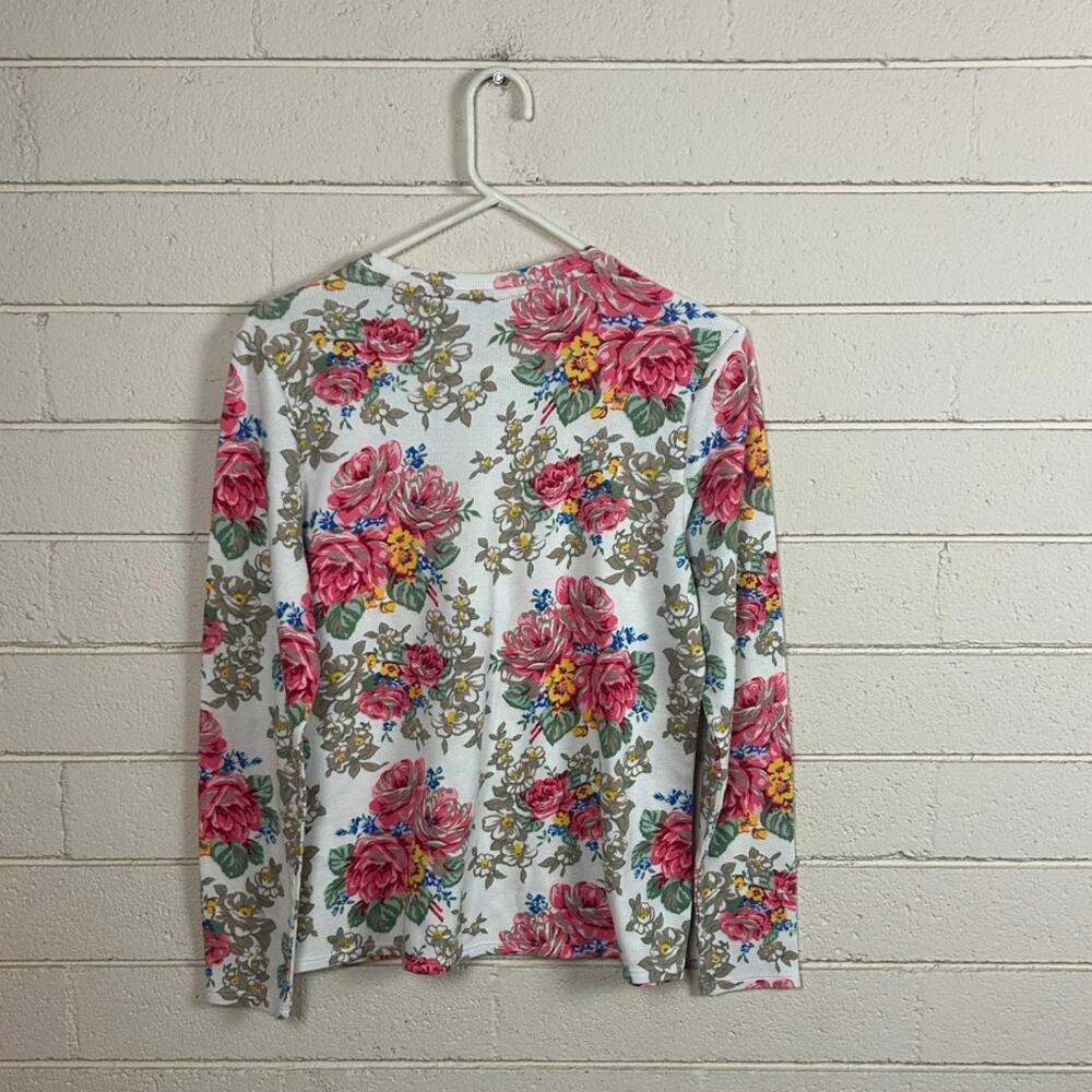Lucky Brand Floral Henley Thermal Top size XL - Picture 2 of 8